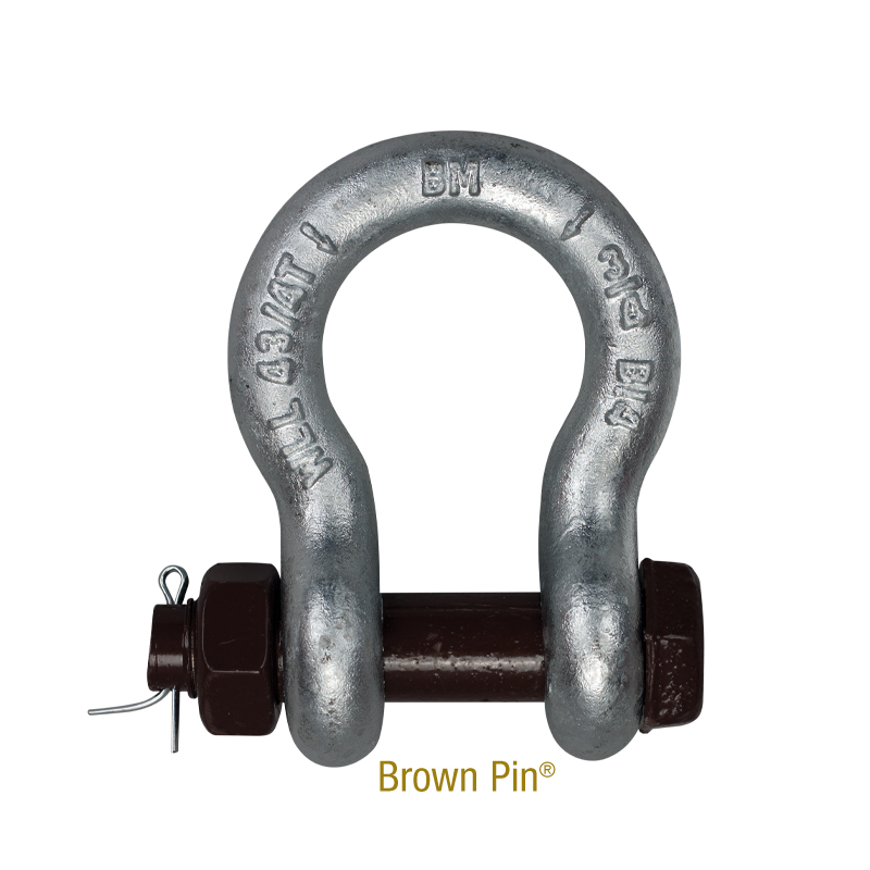 Manilles d’ancrage boulonnées «Brown Pin®», classifiées (acier forgé, galvanisées à chaud)