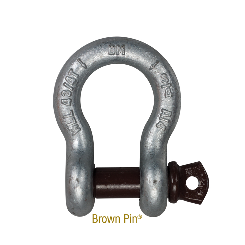 Manilles à goupille vissées «Brown Pin®», classifiées (acier forgé, galvanisées à chaud)