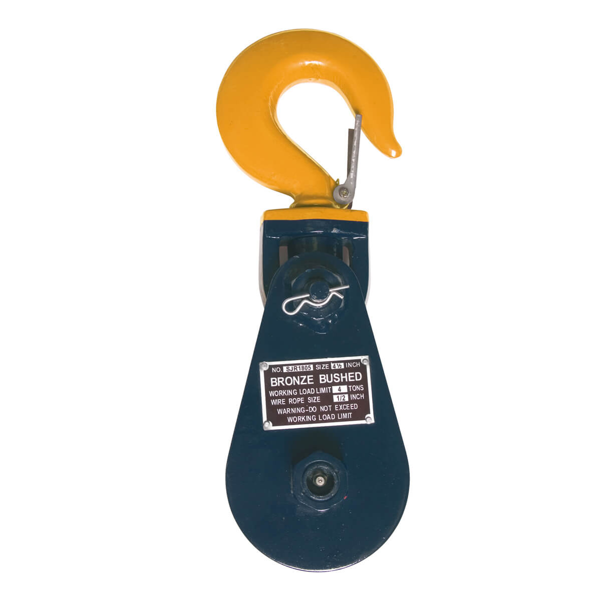 Snatch Block with Alloy Swivel Hook, forged steel