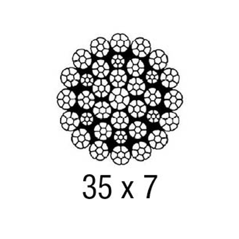 35 X 7 (compacté) Résistant à la rotation — Grade 2160