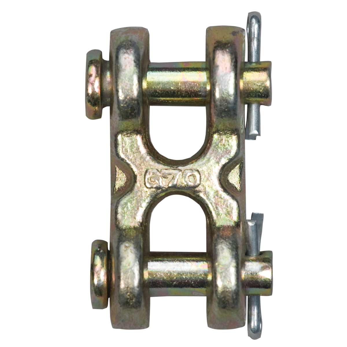 Twin Clevis Chain Midlink* (Gr. 70, gold chromate)
