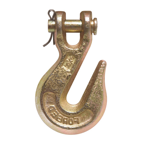 Clevis Grab Hooks  (Gr. 70, gold chromate, forged alloy steel quenched and tempered)