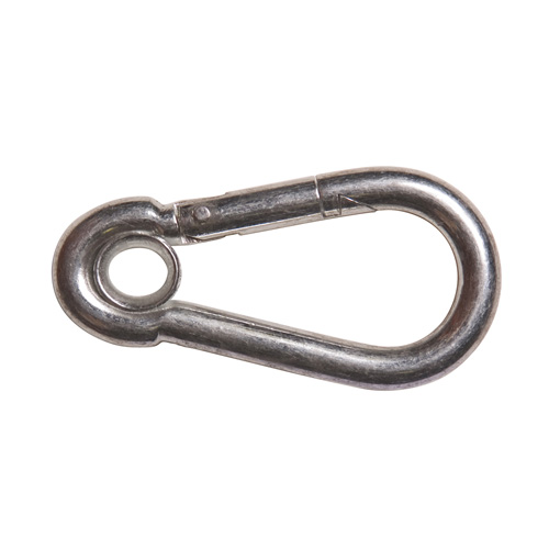 Carbine Snap Hooks with Eyelets (zinc plated, cold drawn mild steel)