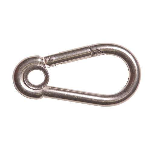 Carbine Snap Hooks with Eyelets (stainless steel 316)
