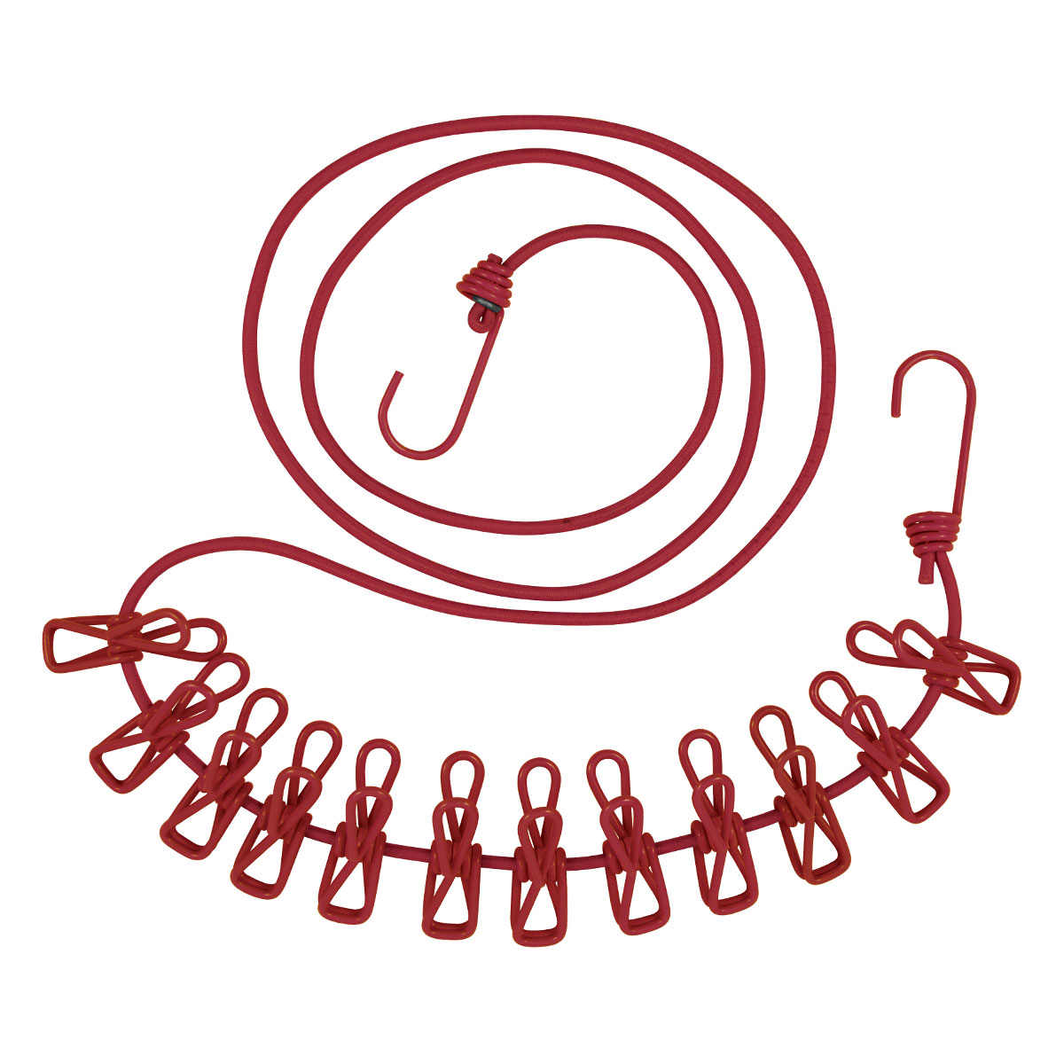 Corde élastique avec crochets et 12 épingles
